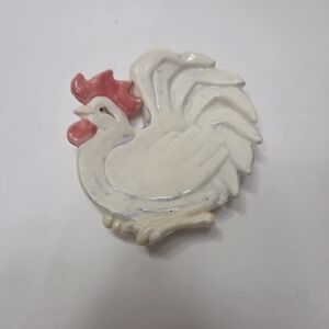 Ceramic Rooster Bird Figurine - Can Be Used As A Teabag Holder Or Go On A Wall